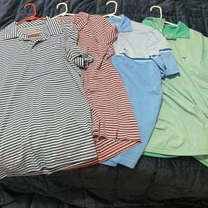 Vineyard Vines performance polos- 4 large